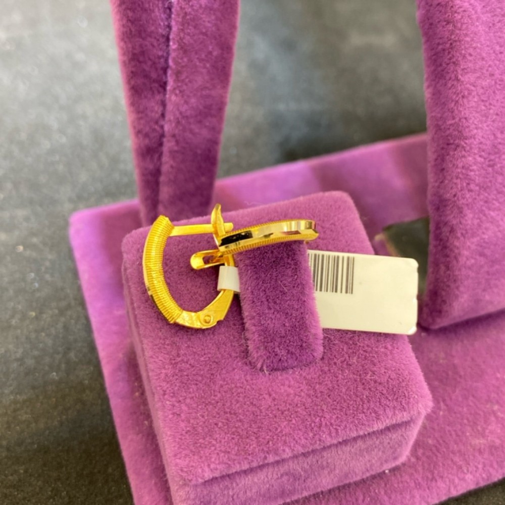 22 Ayar Altın Küpe Ajda Modern Tasarım 1.98gr Kadın - K00909