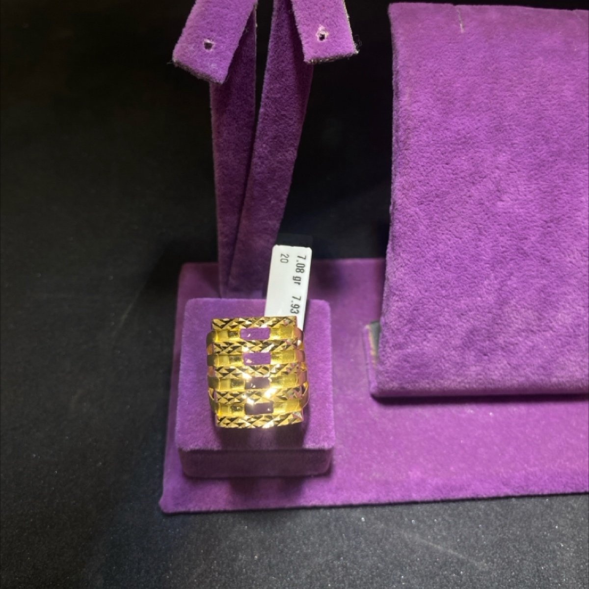 22 Ayar Altın Kaburga Yüzük Modern Tasarım 7.08gr 20 Numara - Y00949 - Fotoğraf 1