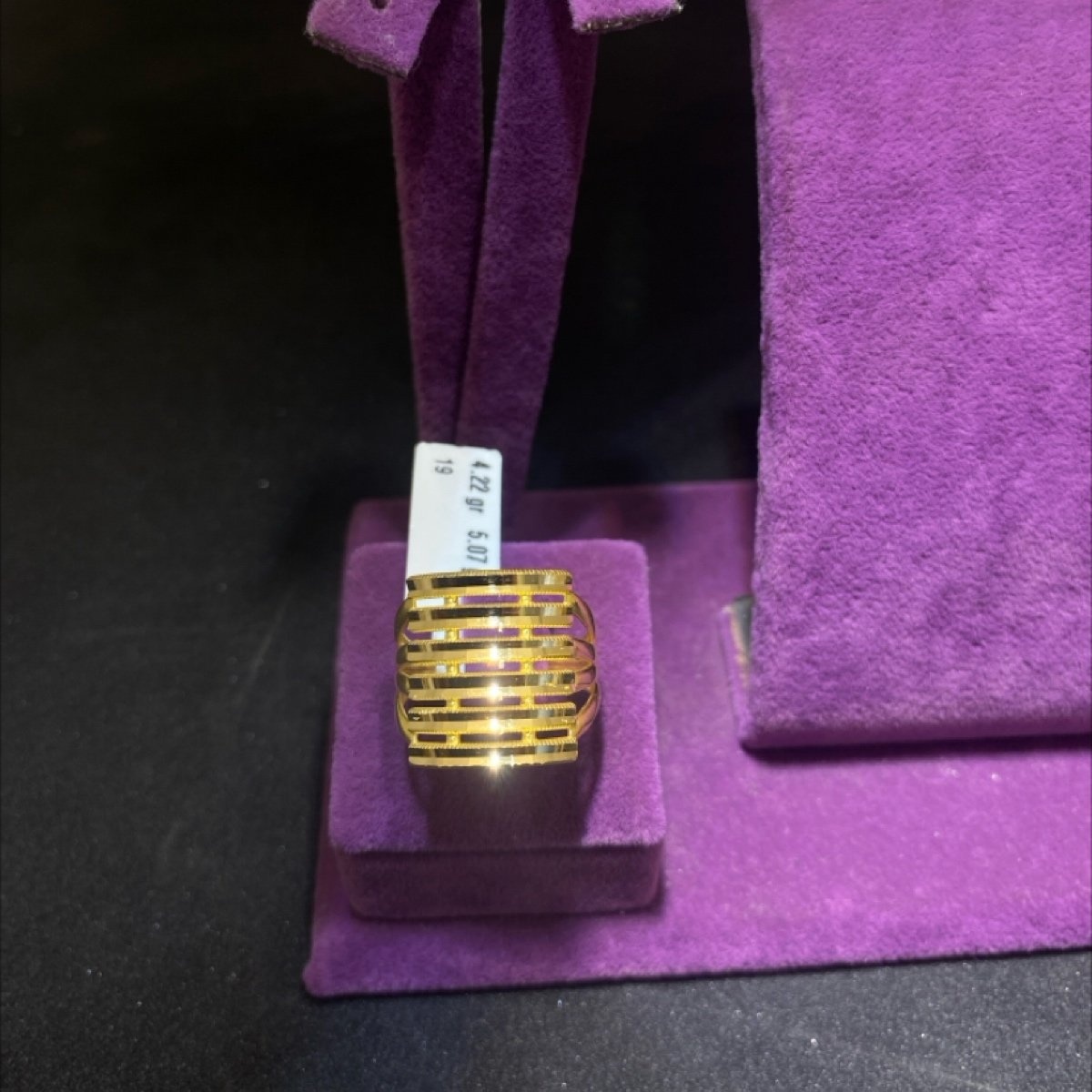 22 Ayar Altın Yüzük Kaburga Modern Tasarım 4.22gr 19 Numara - Y00950 - Fotoğraf 1