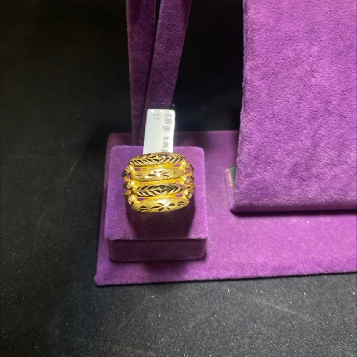 22 Ayar Altın Yüzük Kaburga Özel Tasarım 6.05gr 27 Numara - Y00952 - Fotoğraf 1