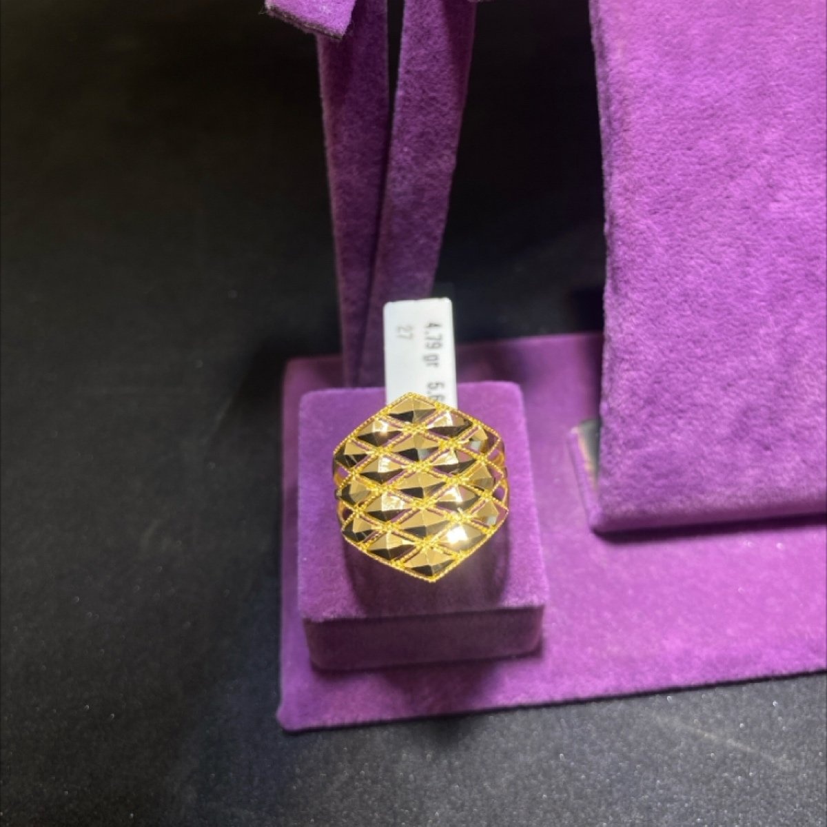 22 Ayar Altın Yüzük Baklava Desenli Modern Tasarım 4.79gr 27 Numara Kadın - Y00967 - Fotoğraf 1