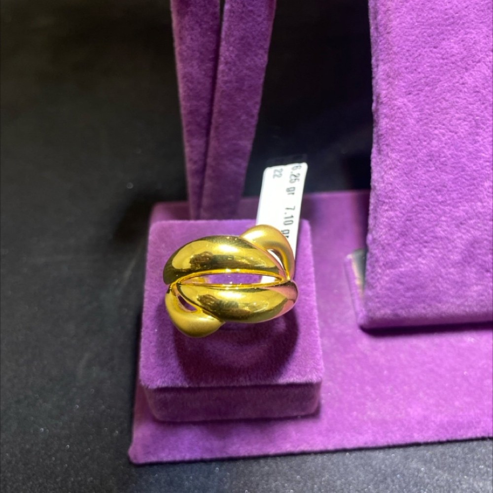 22 Ayar Altın Yüzük Modern Tasarım 6.25gr 22 Numara Kadın - Y00981