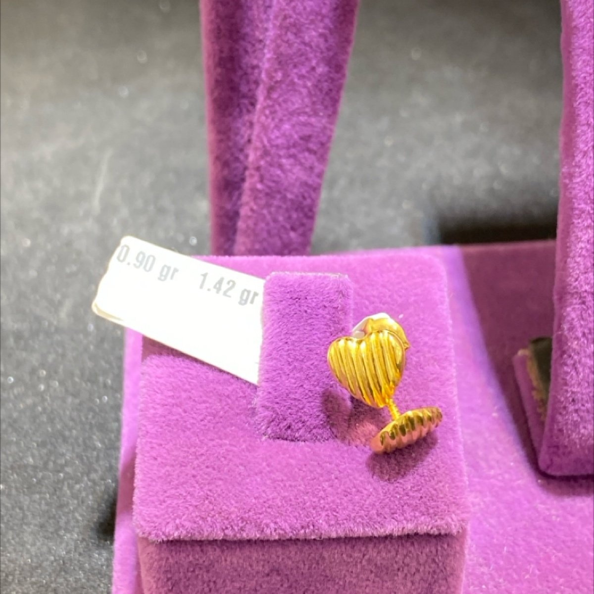 22 Ayar Altın Çocuk Küpesi Dorika El İşi 0.90gr Hediye - J00034 - Fotoğraf 1