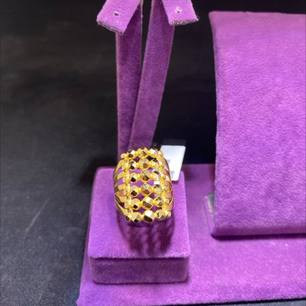 22 Ayar Altın Yüzük Dorikalı Modern Tasarım 7.11gr 19 Numara Hediye - Y00990