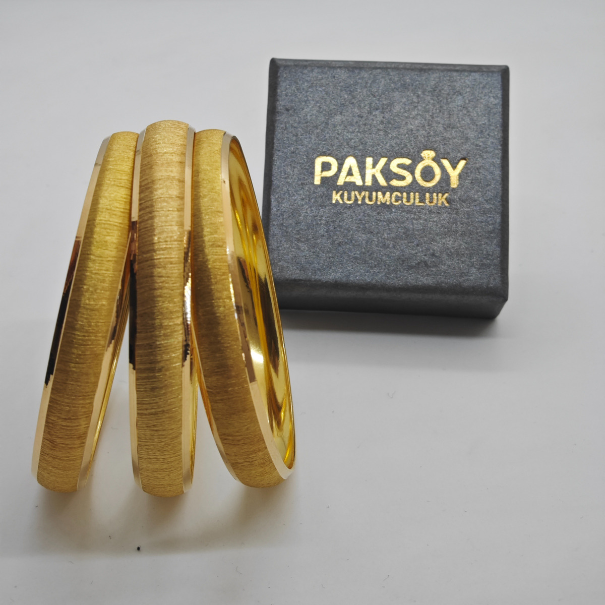 22 Ayar Altın Bilezik Paksoy Şarnel Kumlu Tasarım 10.14gr Kadın - BZ01135