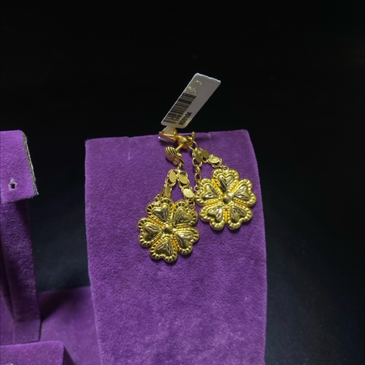 22 Ayar Altın Küpe Güllü Modern Tasarım 4.11gr Kadın - K00934 - Fotoğraf 1