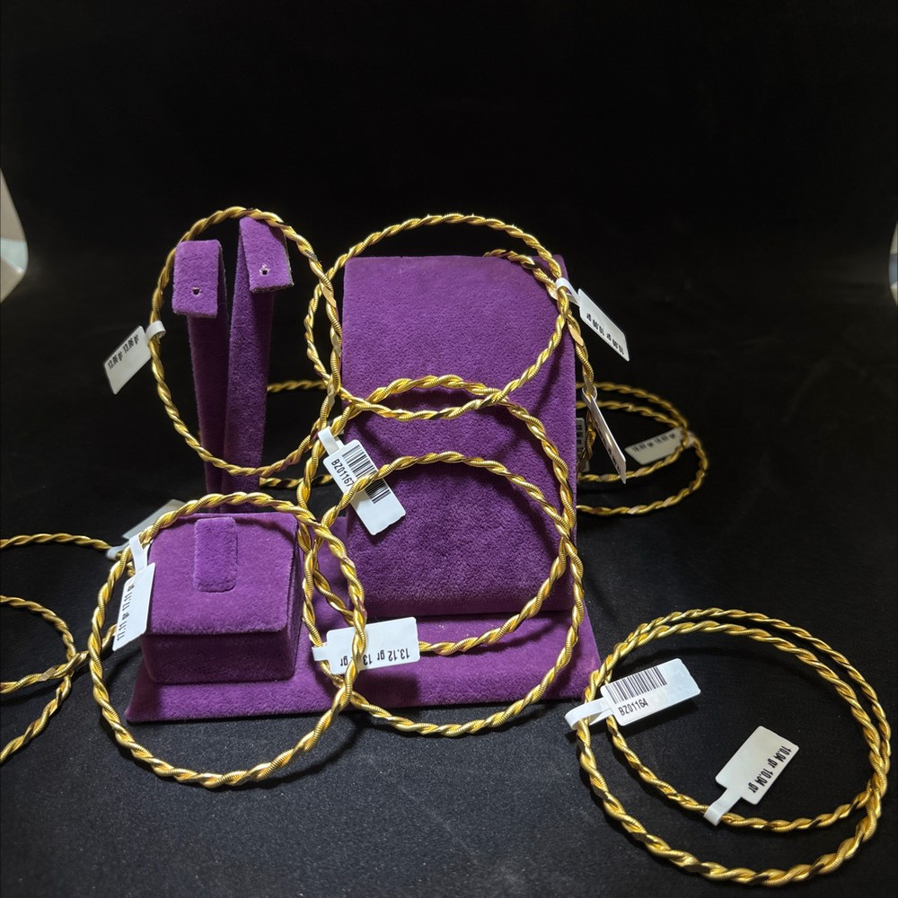 22 Ayar Altın Kıvırcık Bilezik Özel Tasarım 18.09gr Kadın - BZ01167