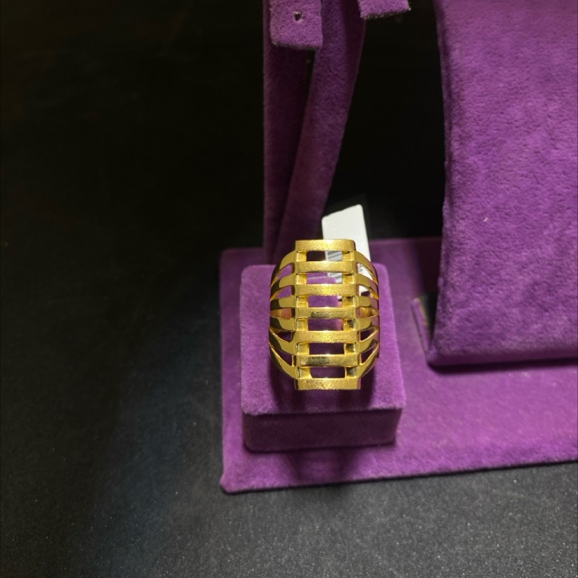 22 Ayar Altın Yüzük Kaburga Modern Tasarım 9.45gr 26 Numara - Y01003 - Fotoğraf 1