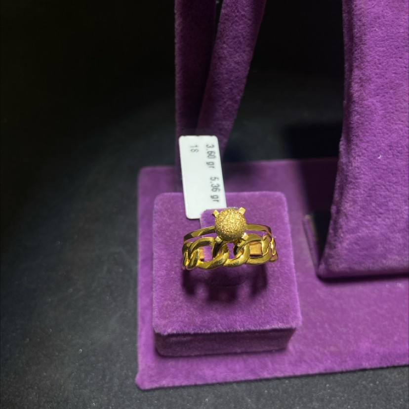 22 Ayar Altın Yüzük Dorika Modern Tasarım 3.60gr 18 Numara Hediye - Y01010