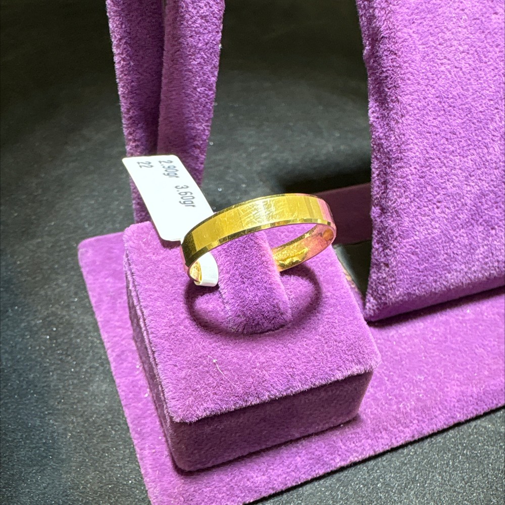 22 Ayar Altın Desenli Alyans Modern Tasarım 2.90gr 22 Beden - DA00073