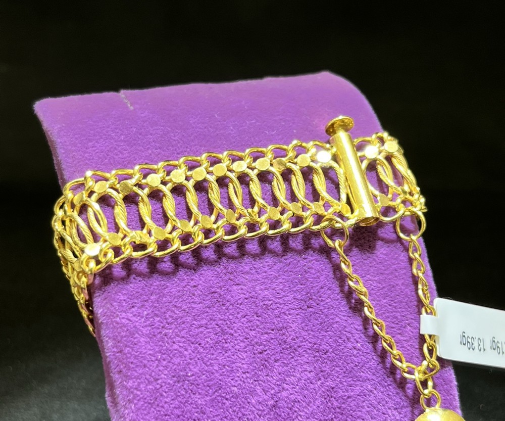 22 Ayar Altın Bileklik Paksoy Modern Tasarım 20.51gr Hediye - B00932