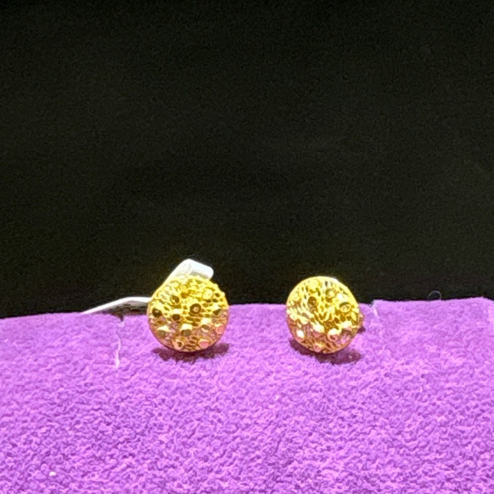 22 Ayar Altın Çocuk Küpesi Örgülü Toplu Tasarım 1.00gr Hediye - J00046