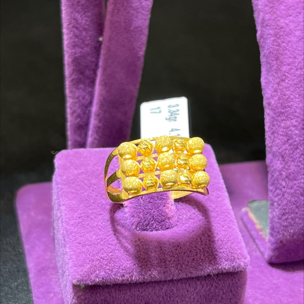 22 Ayar Altın Yüzük Dorikalı Modern Tasarım 3.34gr 17 Numara Hediye - Y01011 - Fotoğraf 1