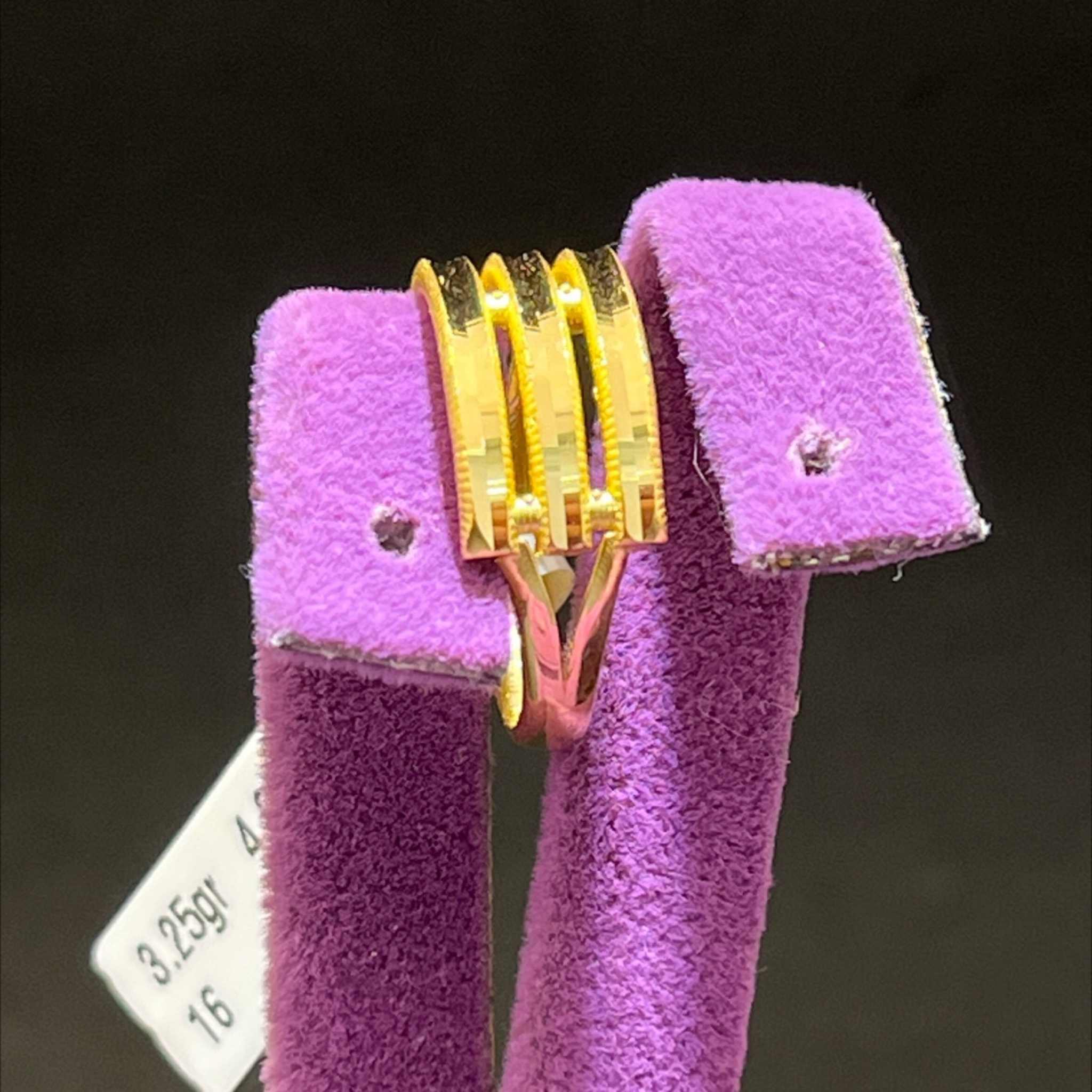 22 Ayar Altın Yüzük Kaburga Modern Tasarım 3.25gr 16 Numara Kadın - Y01021 - Fotoğraf 2