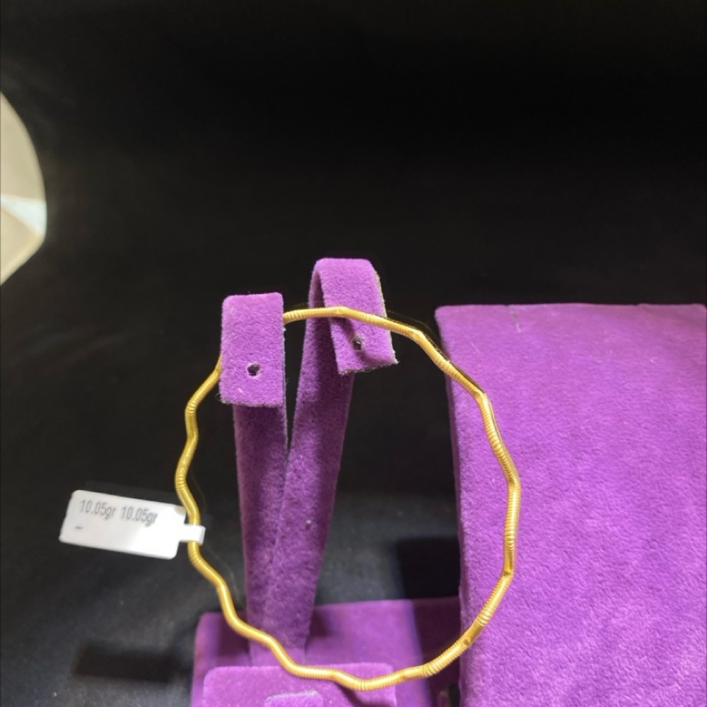 22 Ayar Altın Bilezik Zigzag Modern Tasarım 9.80gr Kadın - BZ01213