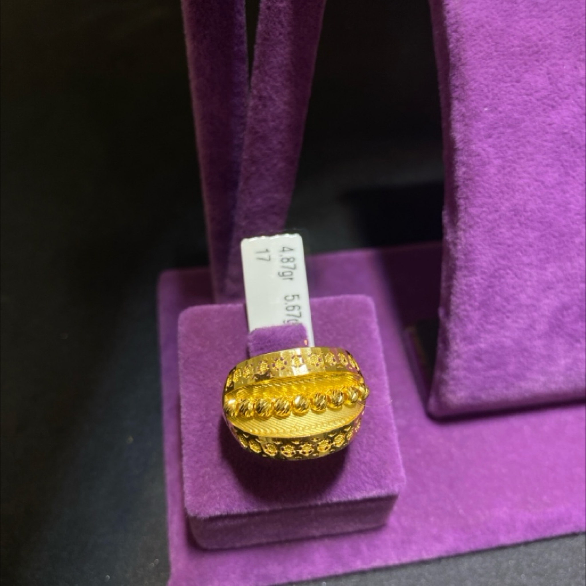 22 Ayar Altın Yüzük Dorikalı Modern Tasarım 4.87gr 17 Numara - Y01027 - Fotoğraf 1