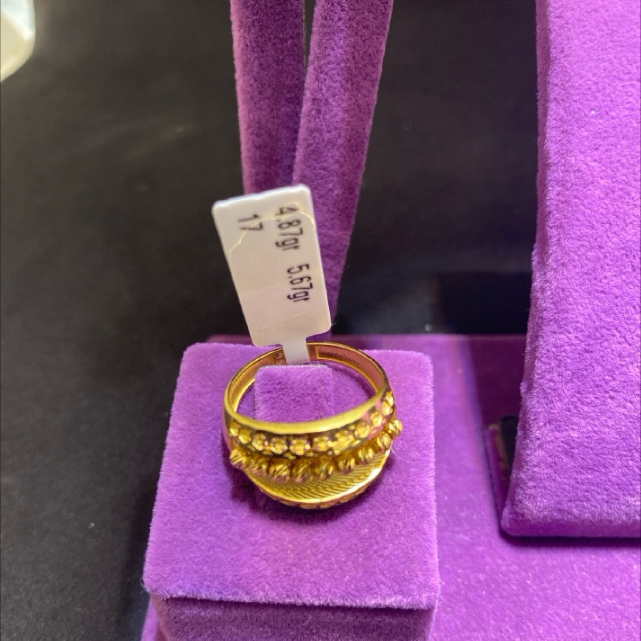 22 Ayar Altın Yüzük Dorikalı Modern Tasarım 4.87gr 17 Numara - Y01027 - Fotoğraf 2