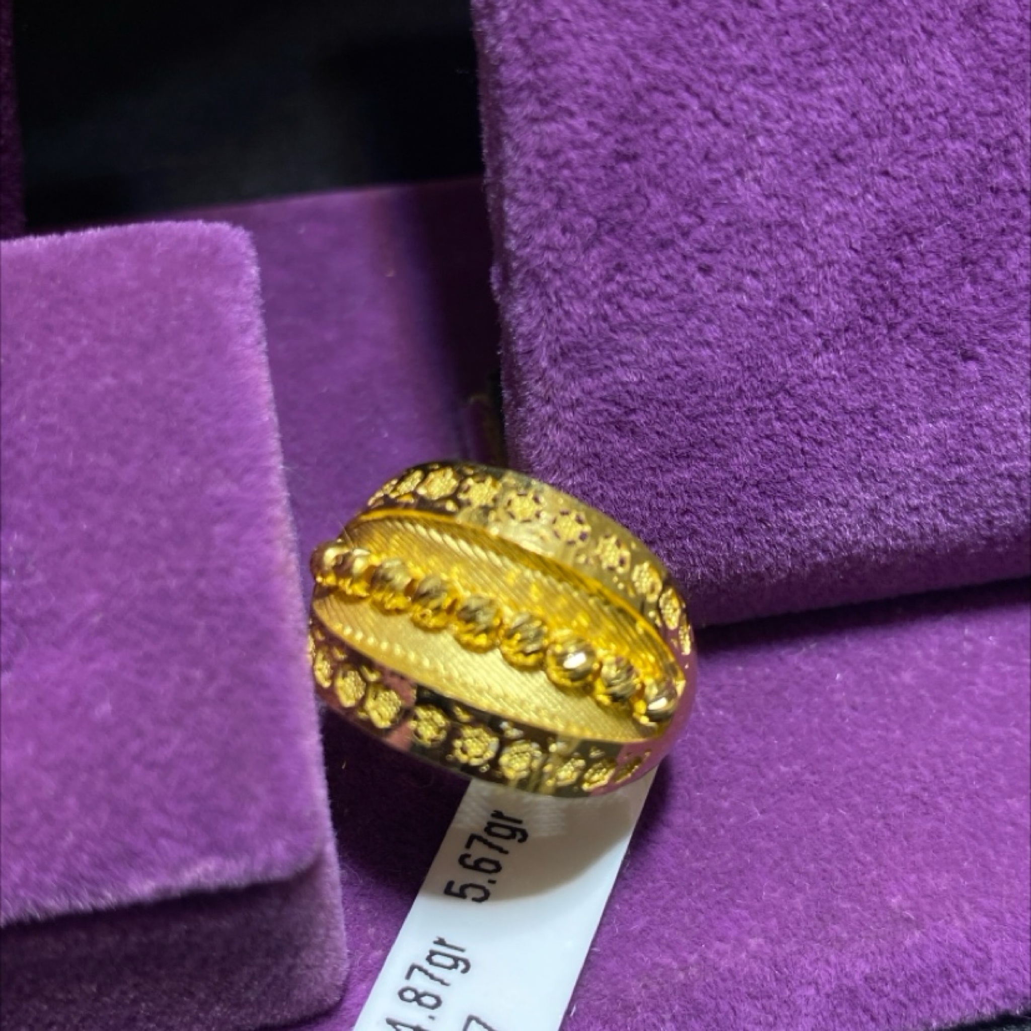 22 Ayar Altın Yüzük Dorikalı Modern Tasarım 4.87gr 17 Numara - Y01027 - Fotoğraf 3