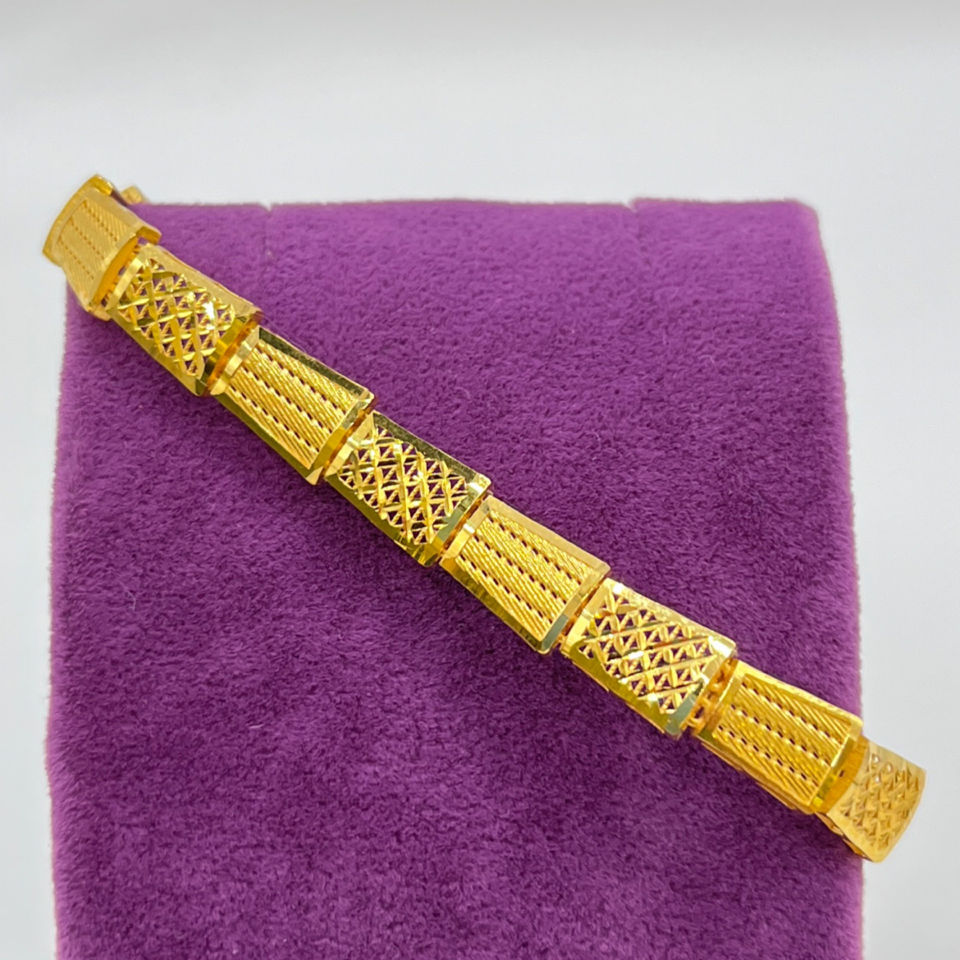 Yaldızlı Altın Bileklik 22 Ayar 10.68gr 18 CM - B00965 - Fotoğraf 5