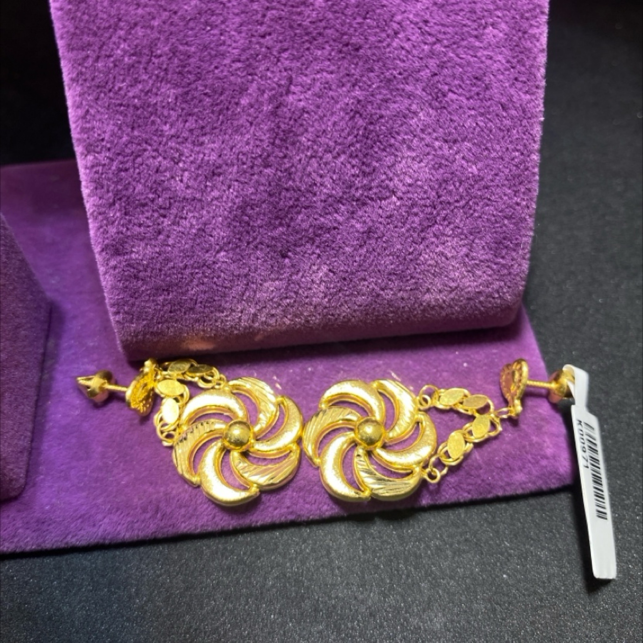 22 Ayar Altın Küpe Rüzgar Gülü Özel Tasarım 3.96gr Kadın - K00971 - Fotoğraf 3