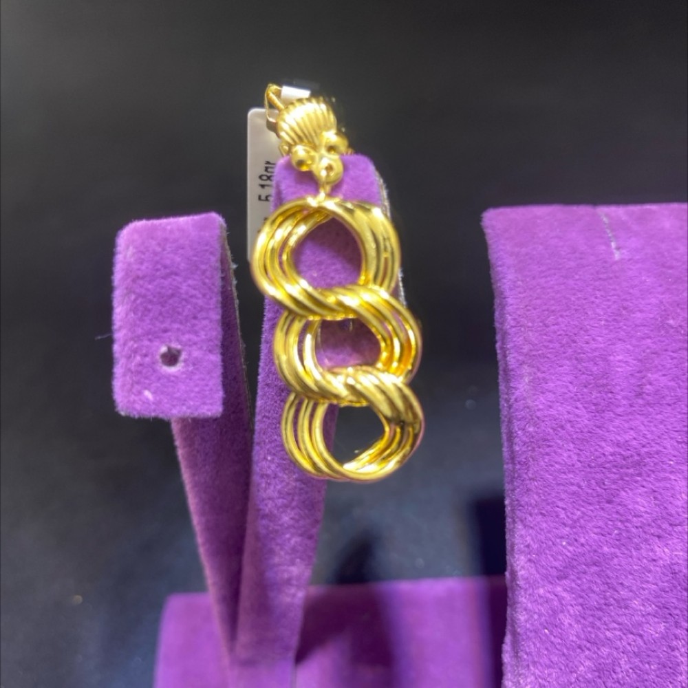 22 Ayar Altın Küpe Samanyolu Modern Tasarım 4.43gr Kadın - K00980 - Fotoğraf 3