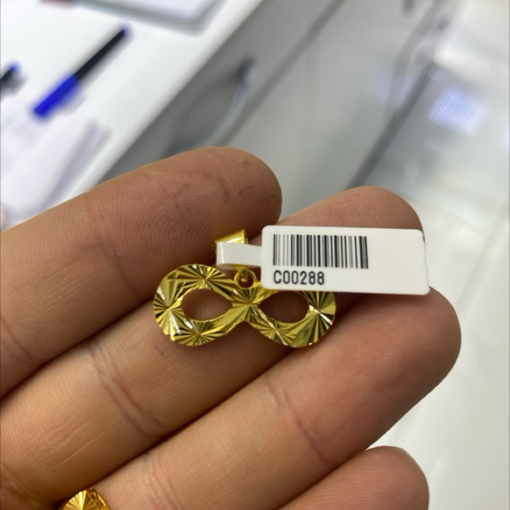 22 Ayar Altın Kolye Ucu Modern Tasarım 1.60gr Hediye - C00288