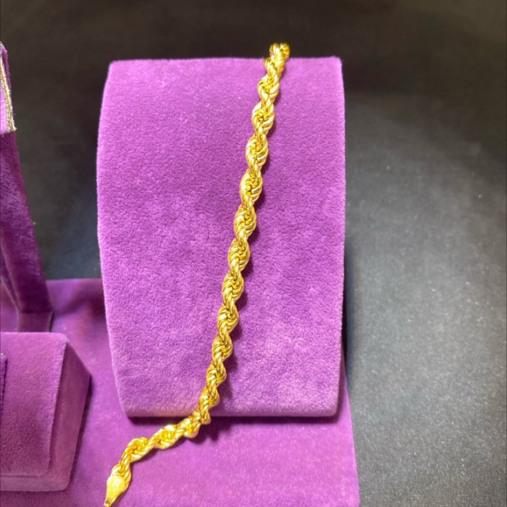22 Ayar Altın Bileklik Paksoy Halat Tasarım 6.44gr 19 CM Kadın - B01005 - Fotoğraf 1