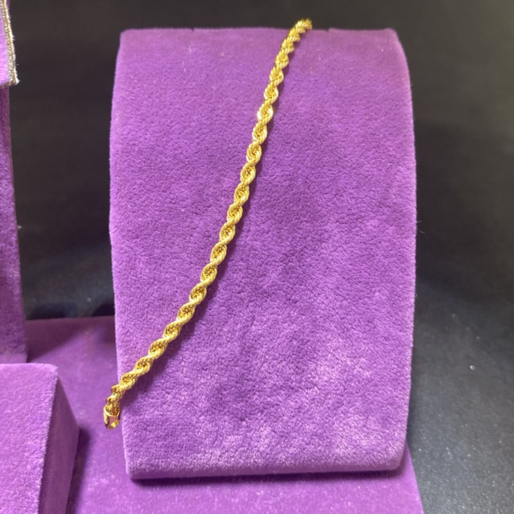 22 Ayar Altın Halat Zincir Modern Tasarım 5.74gr 50 CM Kadın Hediye - H00202