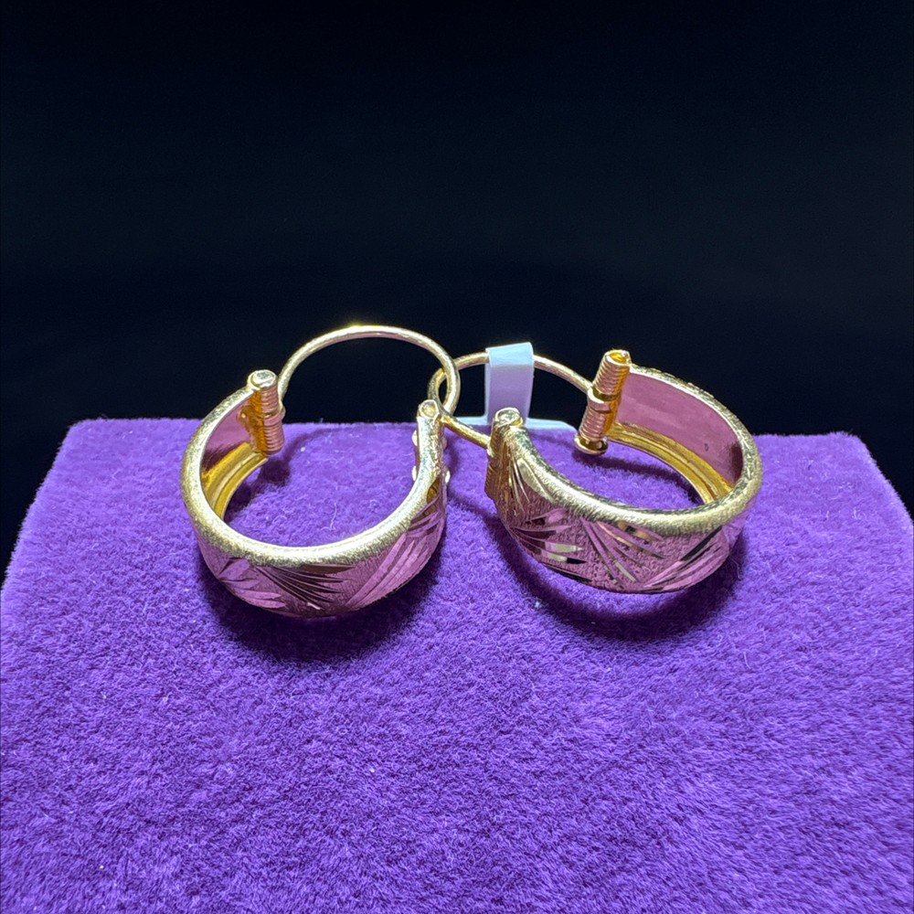 22 Ayar Altın Küpe Maraş Halkası Özel Tasarım 3.18gr Kadın - K00991