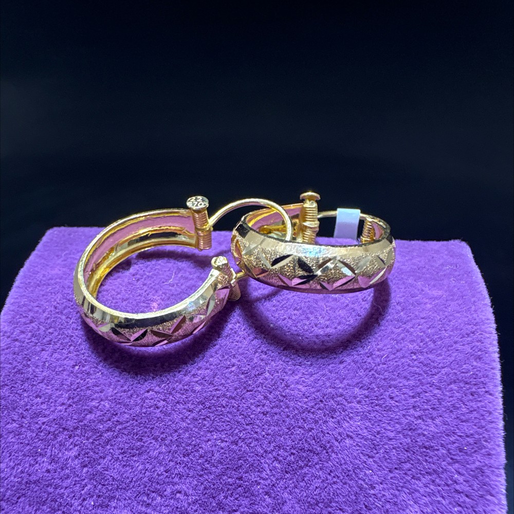 22 Ayar Altın Küpe Maraş Halkası Modern Tasarım 2.81gr Kadın - K00996 - Fotoğraf 1