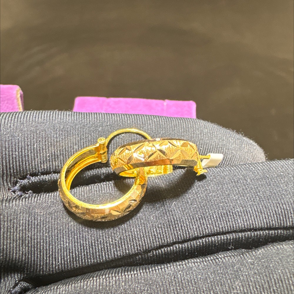 22 Ayar Altın Küpe Maraş Halkası Modern Tasarım 2.81gr Kadın - K00996 - Fotoğraf 2