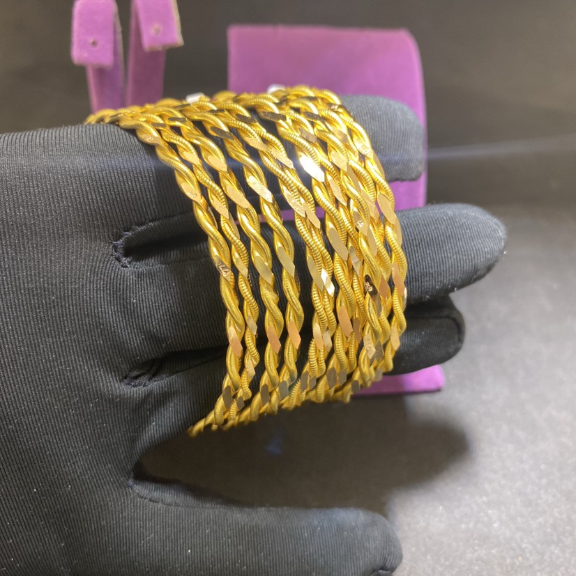 22 Ayar Altın Kıvırcık Bilezik Paksoy Özel Tasarım 18.19gr Kadın - BZ01292