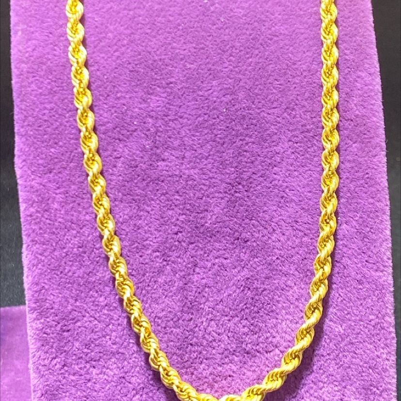 22 Ayar Altın Halat Özel Tasarım 5.76gr 50cm Hediye - H00209 - Fotoğraf 1