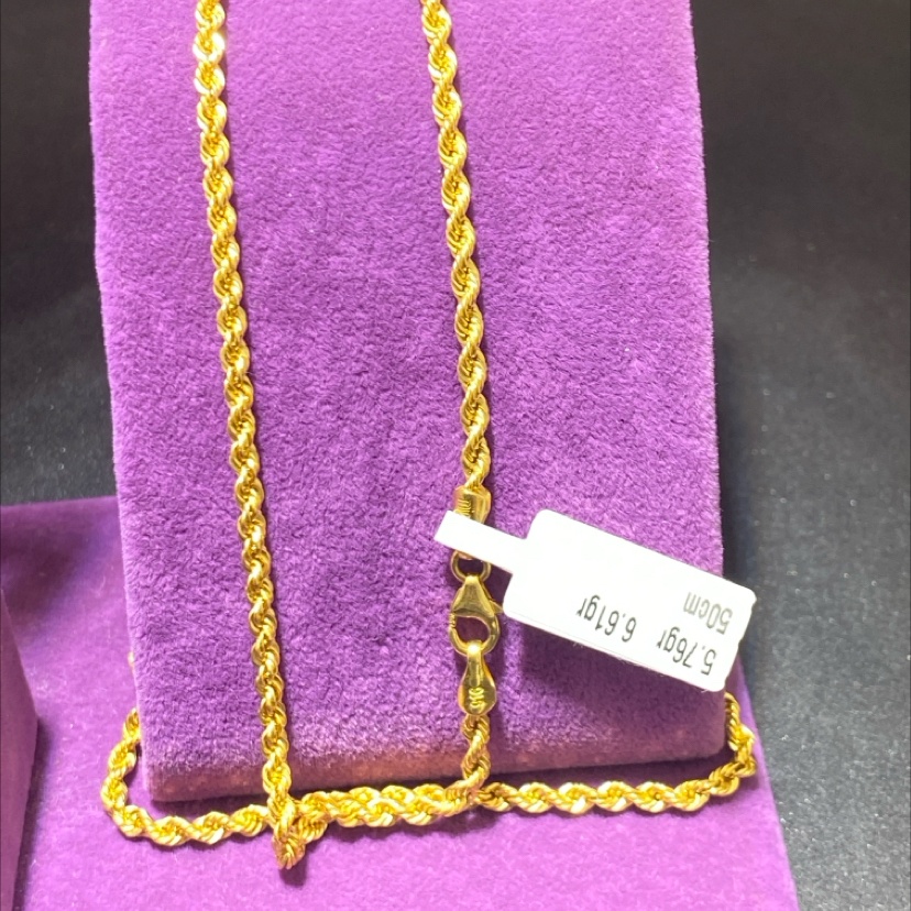 22 Ayar Altın Halat Özel Tasarım 5.76gr 50cm Hediye - H00209 - Fotoğraf 3
