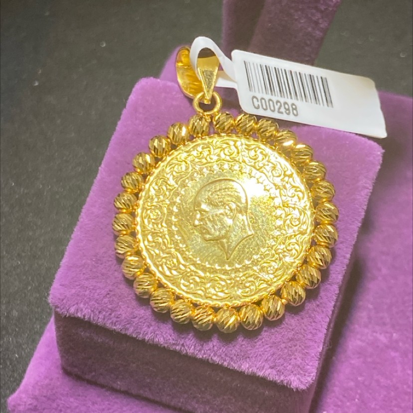 22 Ayar Altın Kolye Ucu Modern Tasarım 6.66gr Hediye - C00298 - Fotoğraf 2