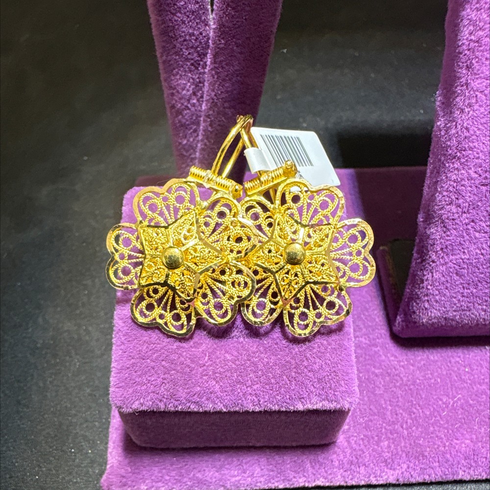22 Ayar Altın Küpe Gül Model 4.84gr Kadın Özel Tasarım Paksoy Kuyumculuk - K01005 - Fotoğraf 1