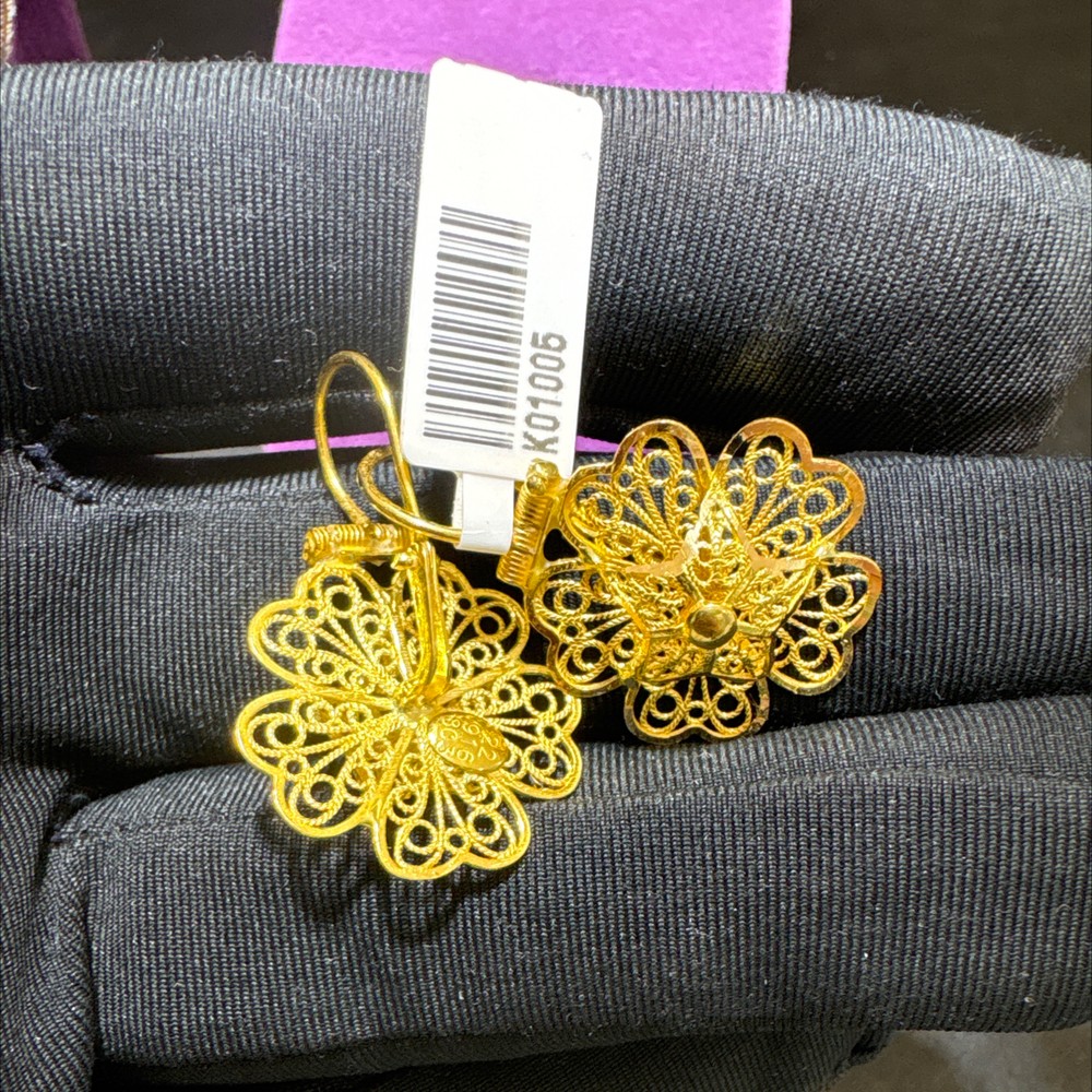 22 Ayar Altın Küpe Gül Model 4.84gr Kadın Özel Tasarım Paksoy Kuyumculuk - K01005 - Fotoğraf 3