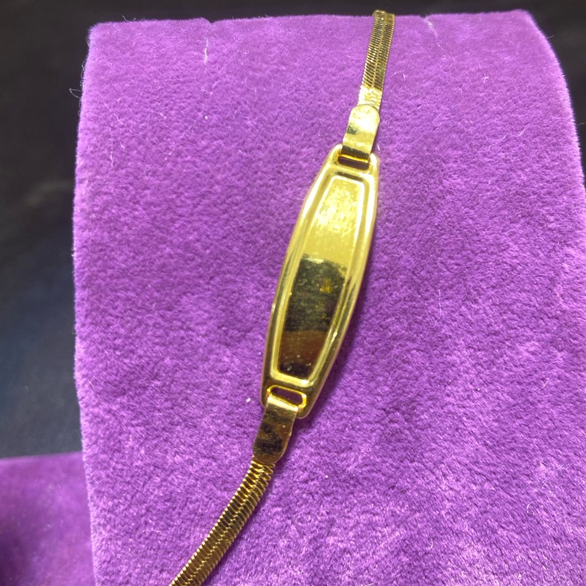 22 Ayar Altın Çocuk Künye Balık Sırtı Özel Tasarım 3.36gr Paksoy Hediye - F00033