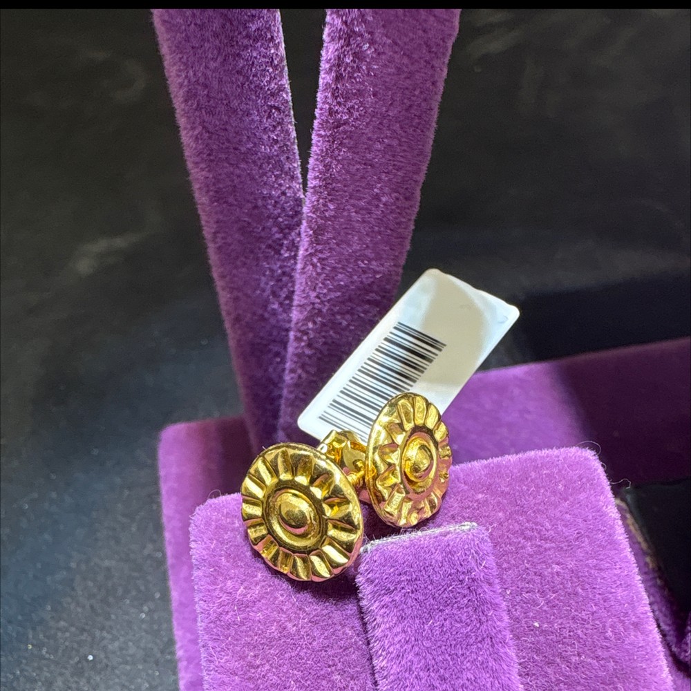 22 Ayar Altın Çocuk Küpesi Çiçekli Özel Tasarım 1.16gr Hediye Paksoy Kuyumculuk - J00060