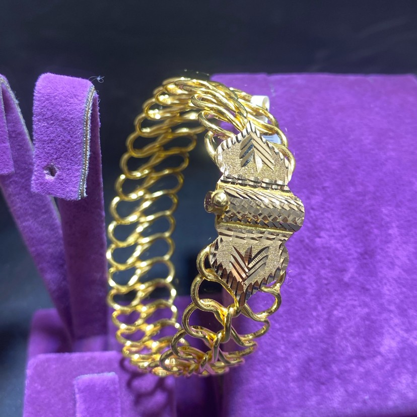 22 Ayar Altın Bilezik Maraş Burması Paksoy Kuyumculuk El İşi 45.06gr Kadın Hediye Düğün Nişan - BZ01330