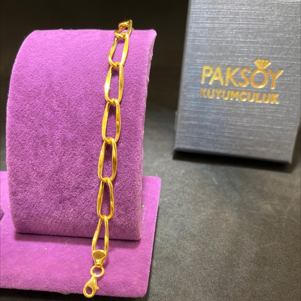 22 Ayar Altın Bileklik Süzme Modeli 4.83gr 19cm Kadın Hediye Paksoy - B01042