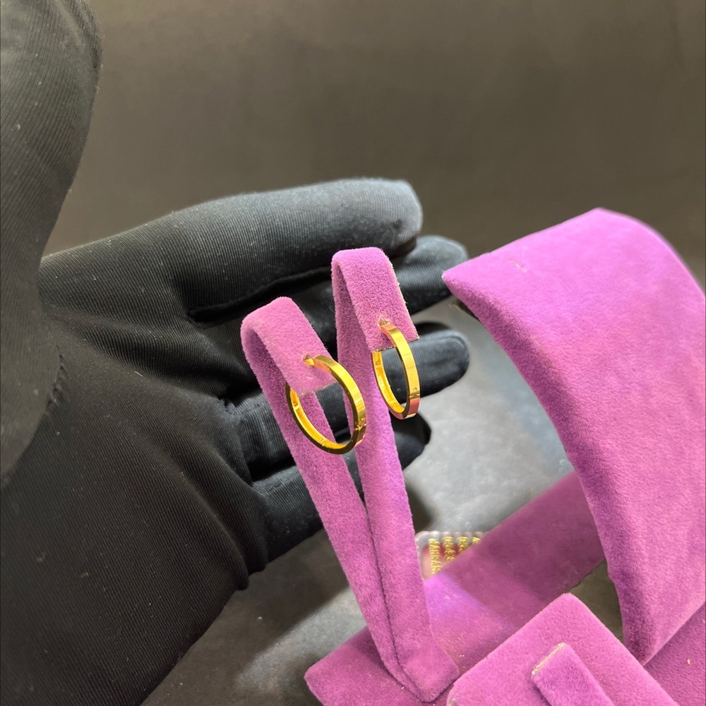 22 Ayar Altın Küpe Modern Halka Tasarım 2.55gr Kadın Hediye Paksoy - K01014