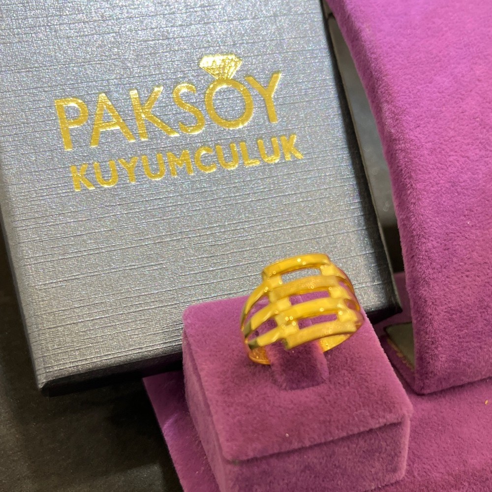 22 Ayar Altın Yüzük Kaburga Model 5.15gr 22 Kadın Paksoy Kuyumculuk - Y01051