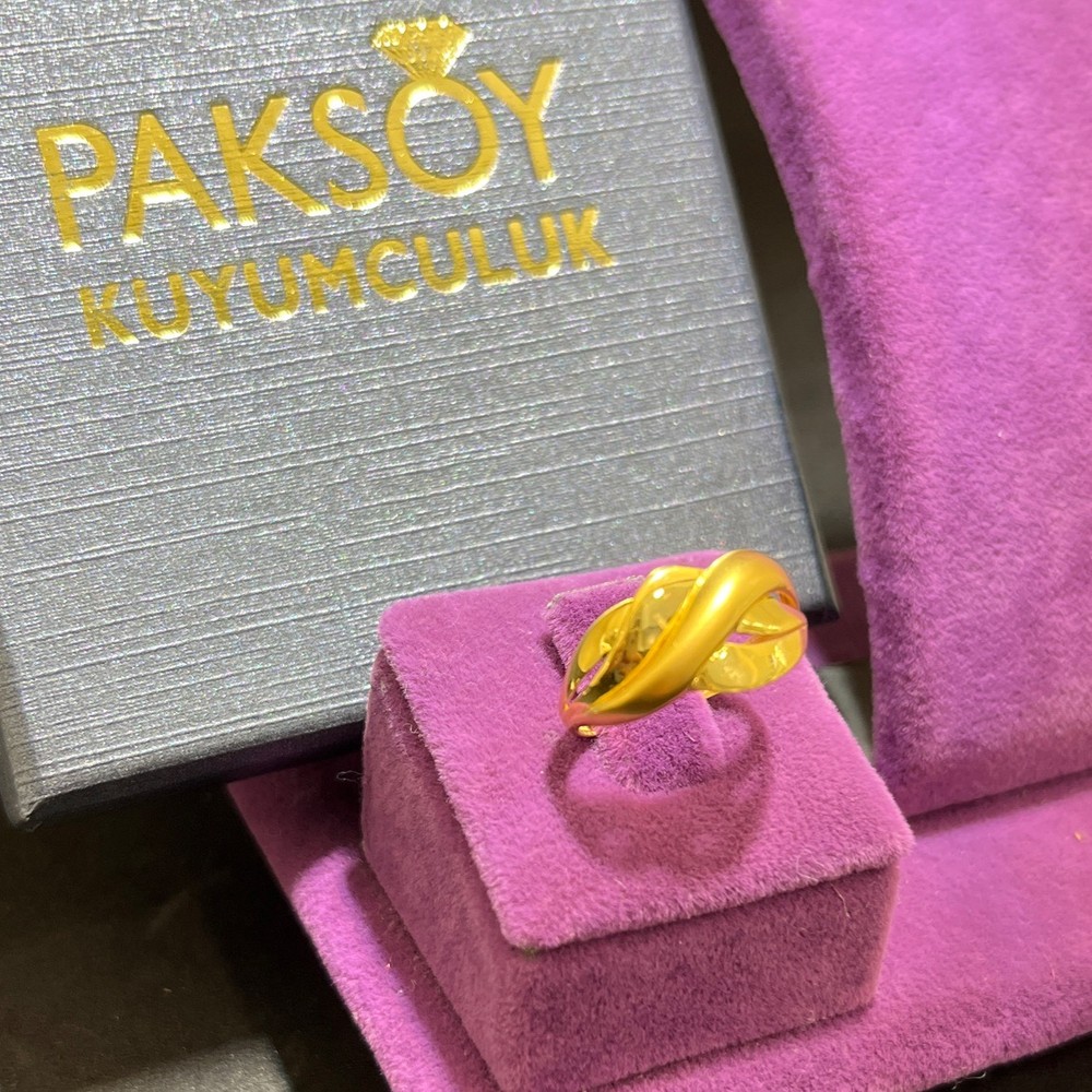 22 Ayar Altın Yüzük Samanyolu Özel Tasarım 1.61gr 15 Numara Kadın Paksoy Kuyumculuk - Y01070