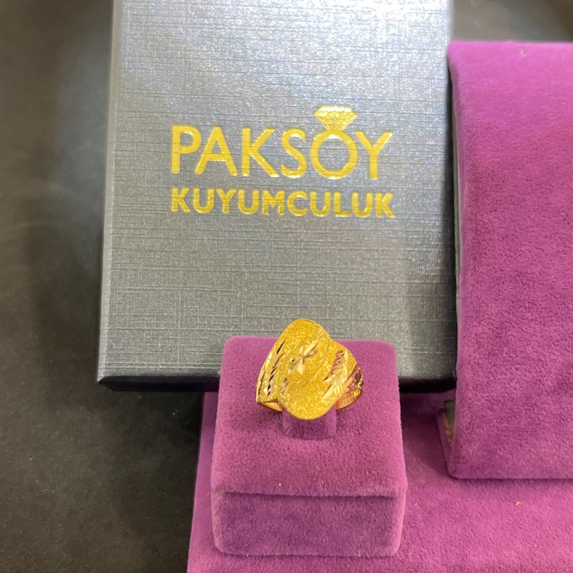 22 Ayar Altın Yüzük Paksoy Klasik Tarz 3.21gr 15 Numara Kadın Hediye - Y01077 - Fotoğraf 2