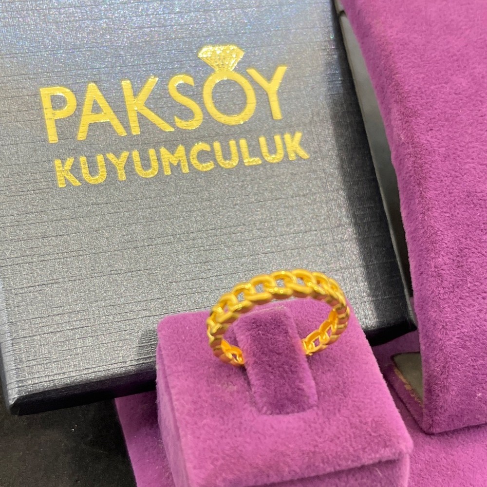 22 Ayar Altın Yüzük Samanyolu Özel Tasarım 2.37gr 17 Numara Kadın Paksoy - Y01078