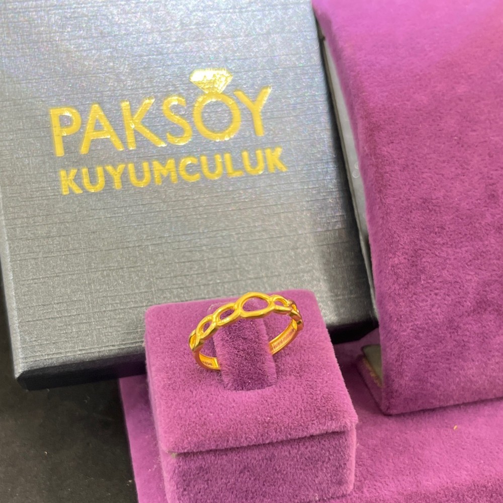 22 Ayar Altın Yüzük Samanyolu Özel Tasarım 1.86gr 16 Numara Kadın Paksoy - Y01079