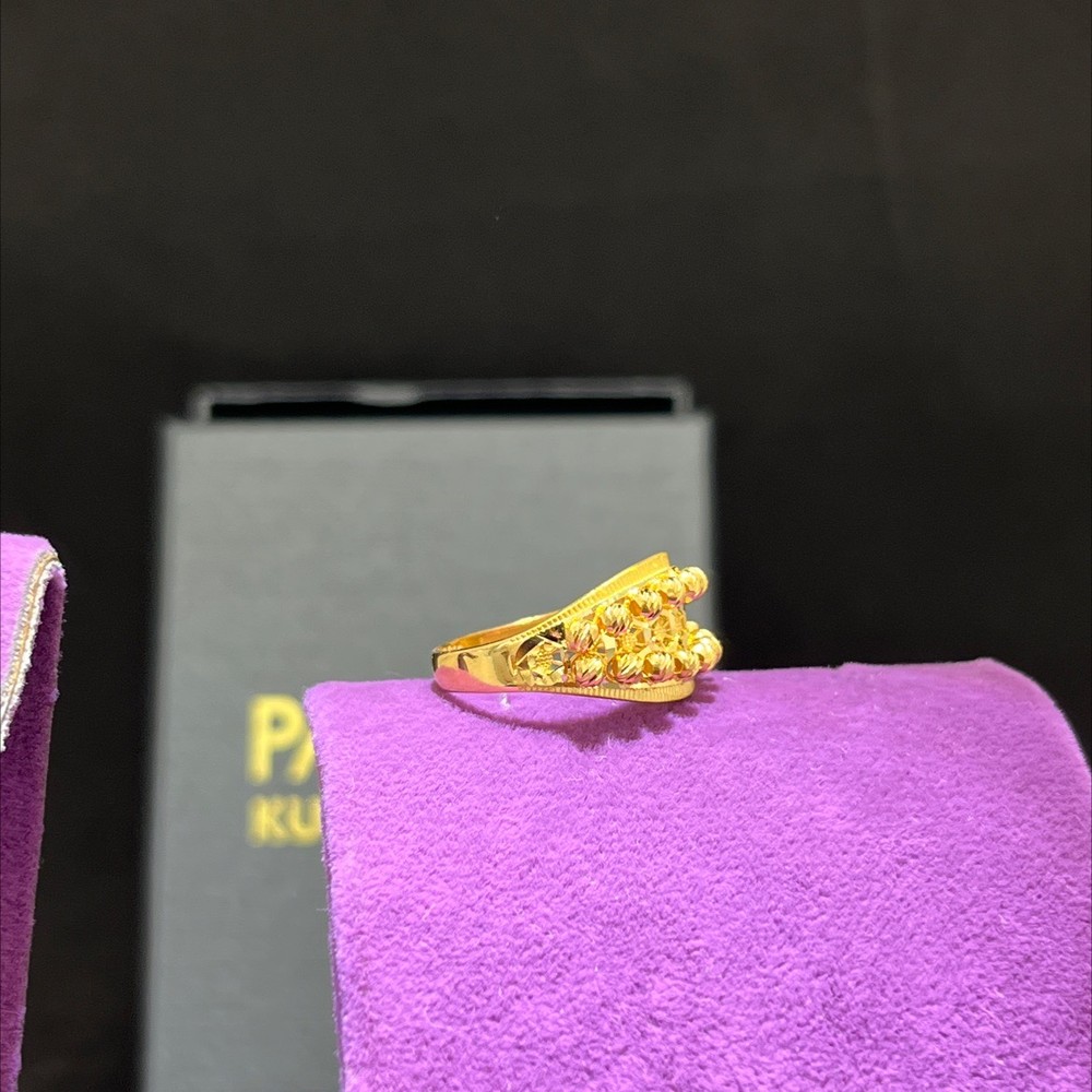 22 Ayar Altın Yüzük Desenli El İşi 3.83gr 18 Numara Kadın Paksoy Kuyumculuk - Y01090