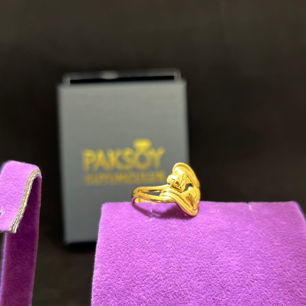 22 Ayar Altın Yüzük Desenli Sıralı Model 3.40gr 17 Numara Kadın Paksoy - Y01091