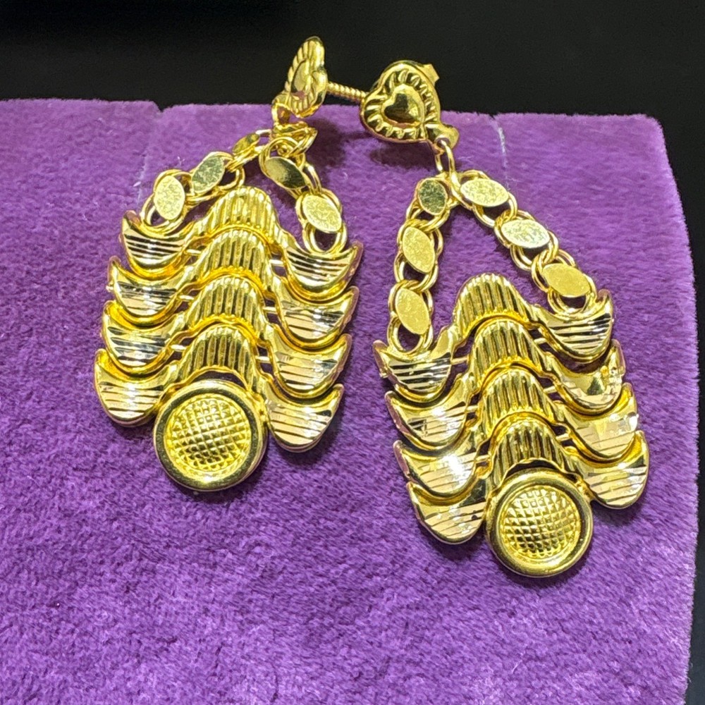 22 Ayar Altın Küpe 4.63gr Paksoy Kuyumculuk Özel Tasarım Hediye Kadın Düğün Nişan - K01029